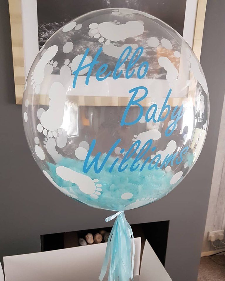 Personalised Balloon with Baby Feet print